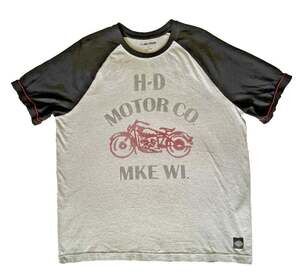 Harley-Davidson Mens XL Black/Gray/Red Motorcycle Graphic Short Sleeve T-Shirt
